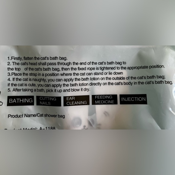 NIB. Cat Shower Bag - Picture 5 of 5